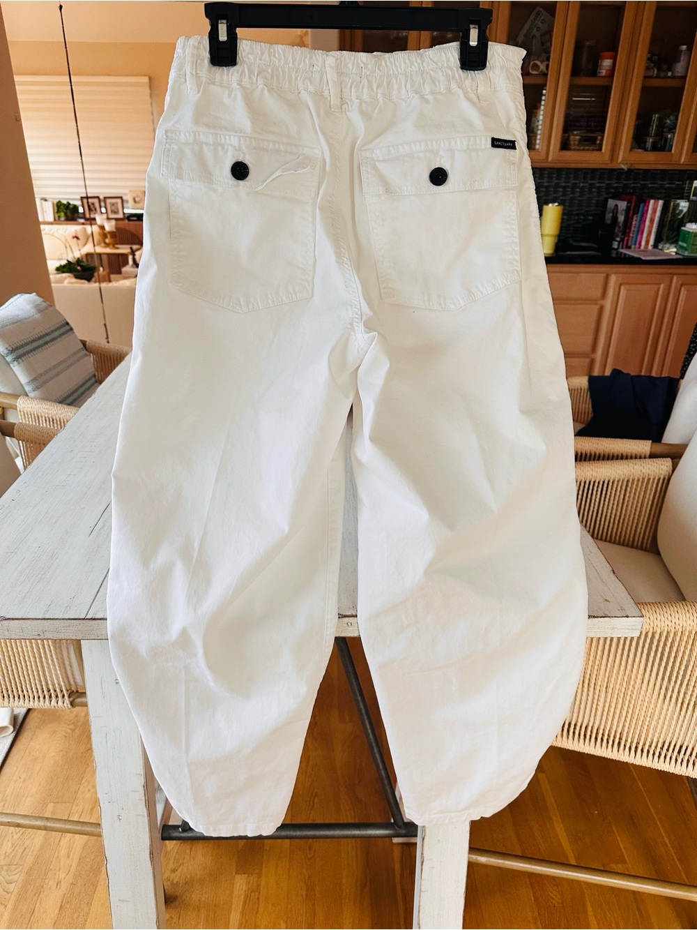 Sanctuary White Elastic Waist Pants